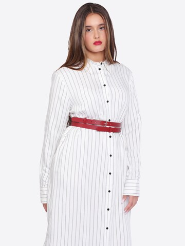 Haute Cuir Gürtel 'Double Buckle Belt'‌‌‌ in Rot