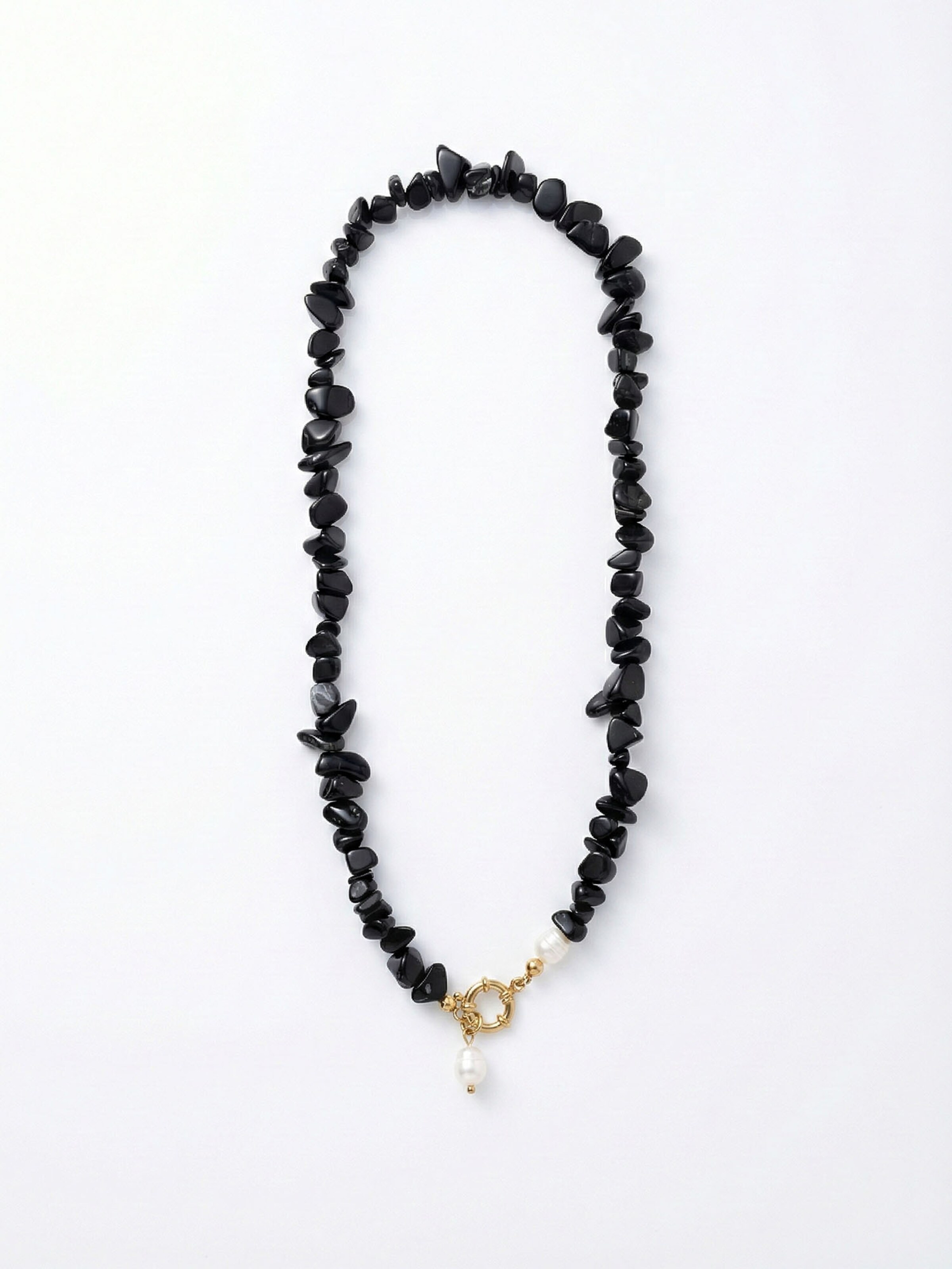 Nemomatheo Necklace 'Midnight Pearl' in Black: front