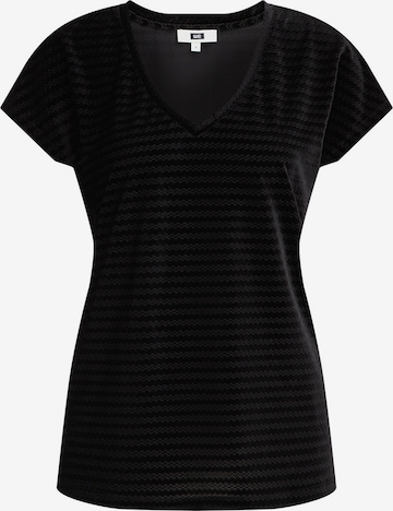 WE Fashion Shirt in Zwart: voorkant