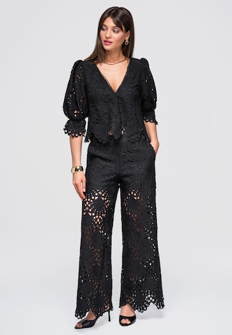 Ombre Bluse in Schwarz