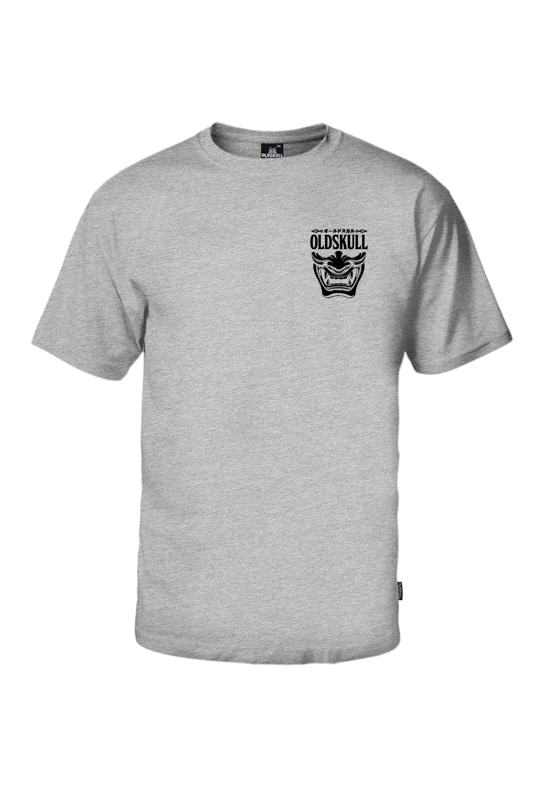 Oldskull Shirt 'Asian Triple Mask' in Grey