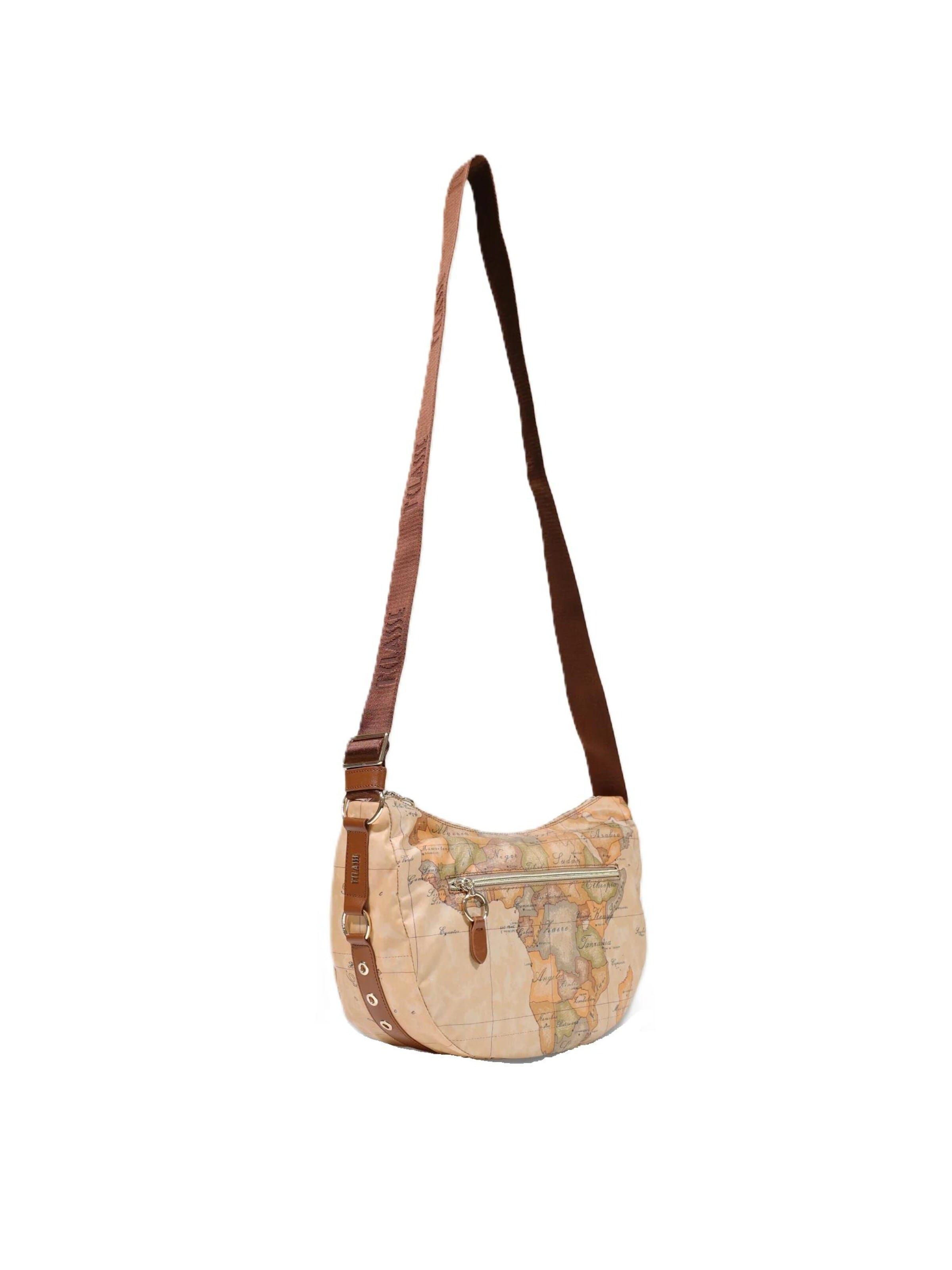 Borsa a spalla di Alviero Martini in beige: frontale