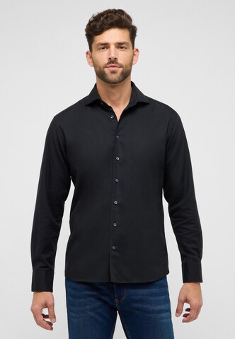 ETERNA Regular fit Business shirt in Black: front