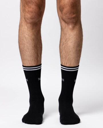 SNOCKS Athletic Socks in Black: front