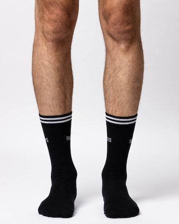 SNOCKS Athletic Socks in Black: front