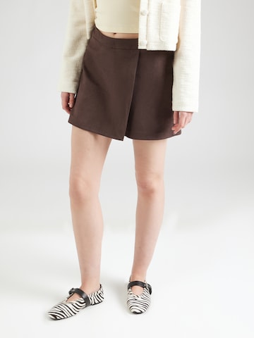 ONLY Wide leg Broek 'ONLRINEA' in Bruin: voorkant