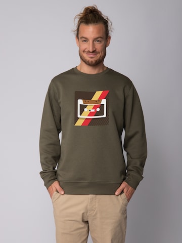 Sweat-shirt 'Kassette' Watapparel en vert : devant