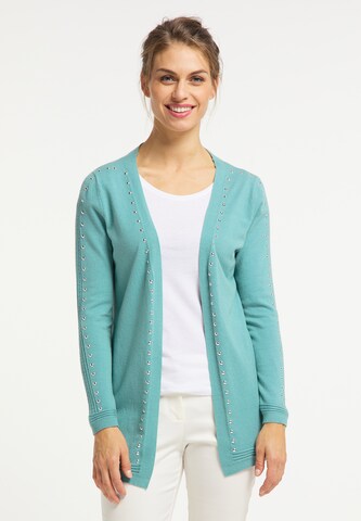 Usha Gebreid vest in Blauw: voorkant