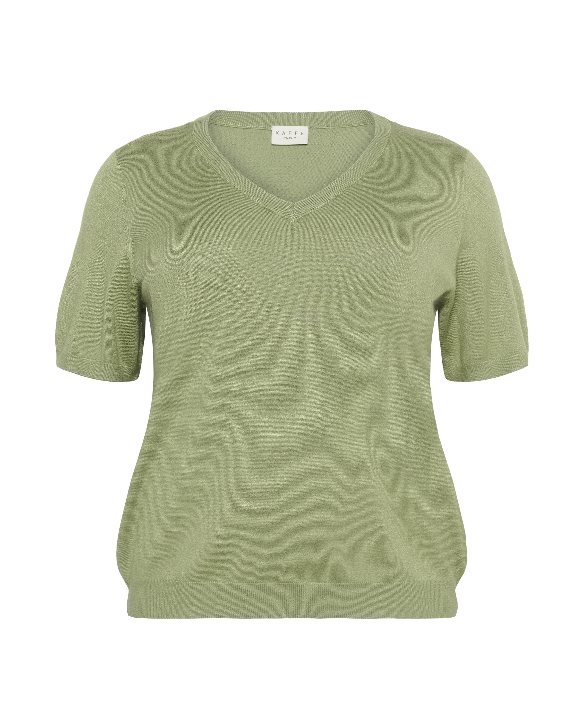 KAFFE CURVE Trui 'Lizzy' in Groen: voorkant