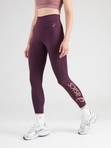 ASICS Skinny Sportbroek in Lila: voorkant