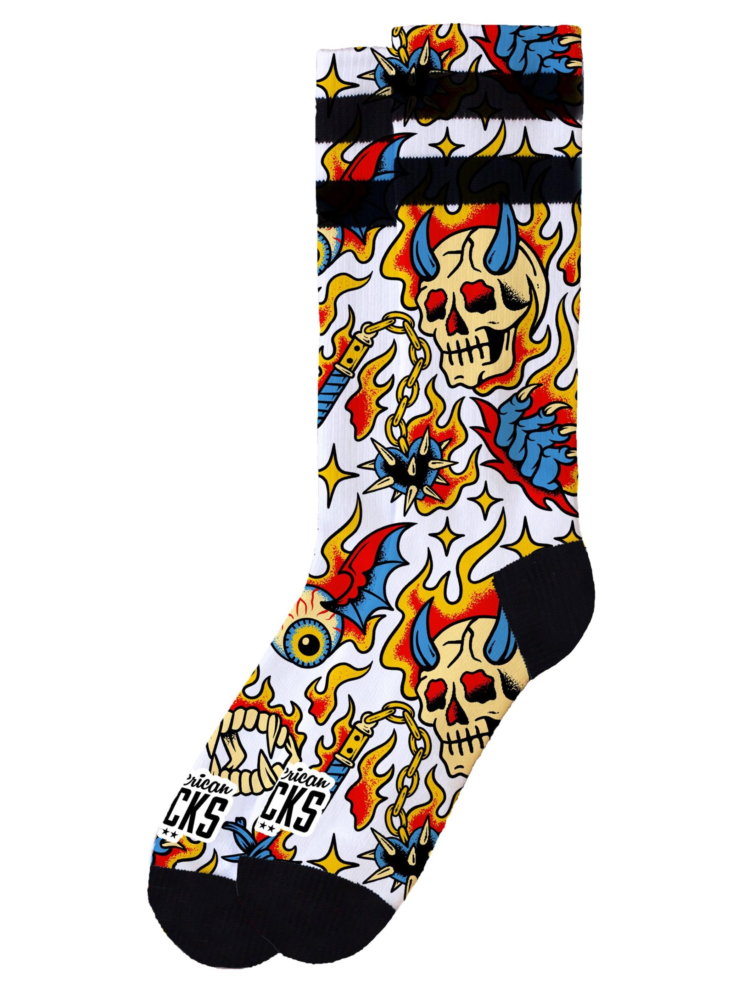 American Socks Socken 'Wicked'‌‌‌‌‌‌ in Schwarz: Vorderseite