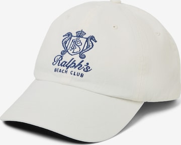 Casquette Polo Ralph Lauren en blanc : devant