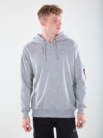 ALPHA INDUSTRIES Sweatshirt 'X-Fit' in Grijs: voorkant