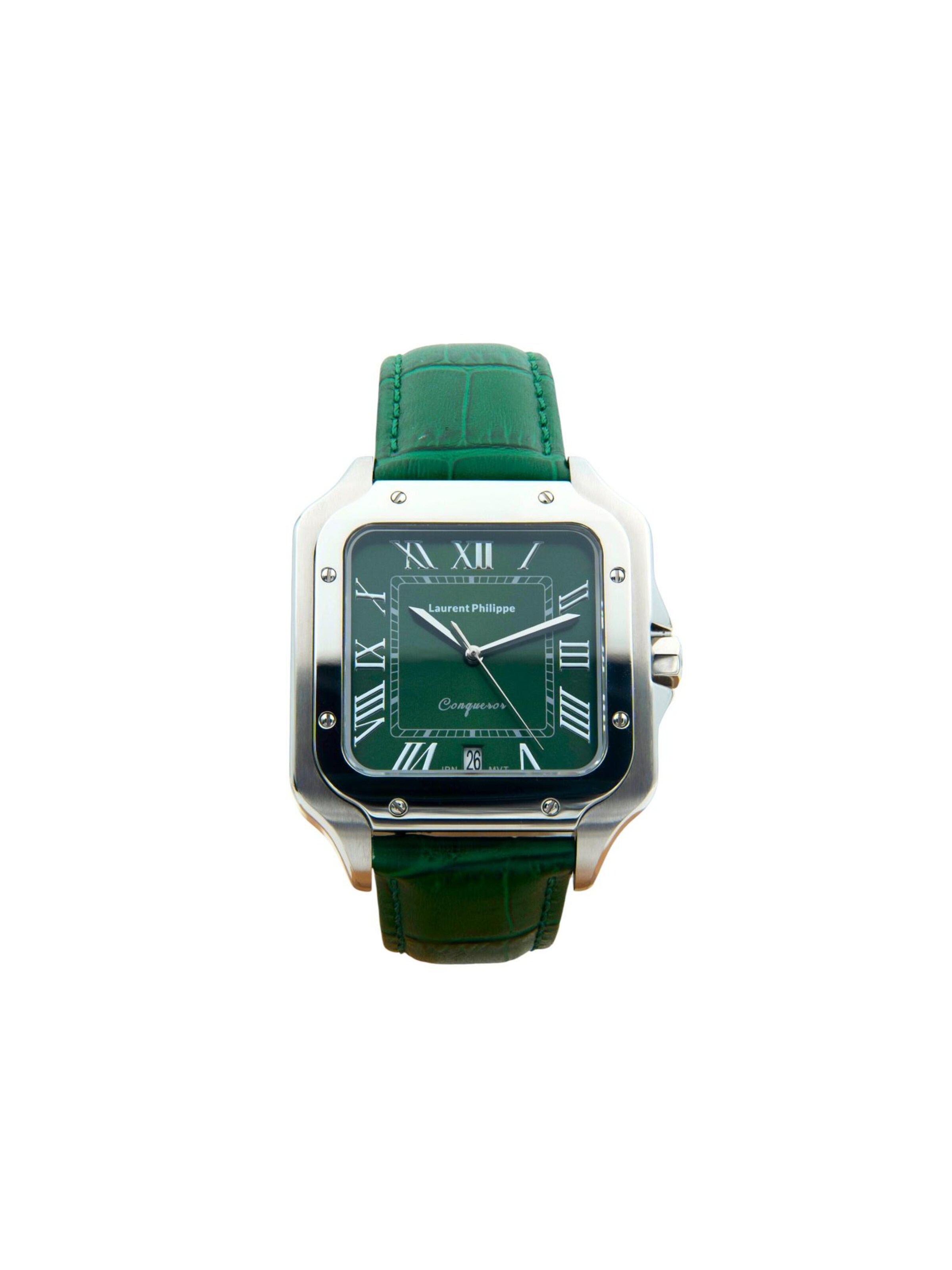 Laurent Philippe Analog Watch in Green: front