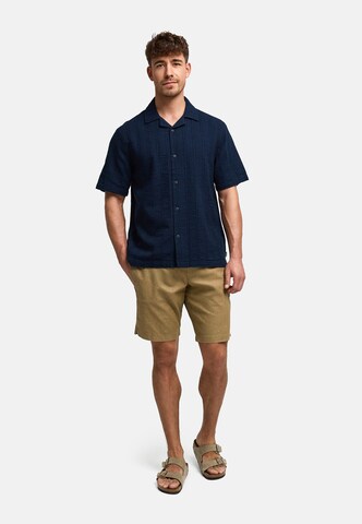 INDICODE JEANS Regular fit Button Up Shirt 'INWallz' in Blue