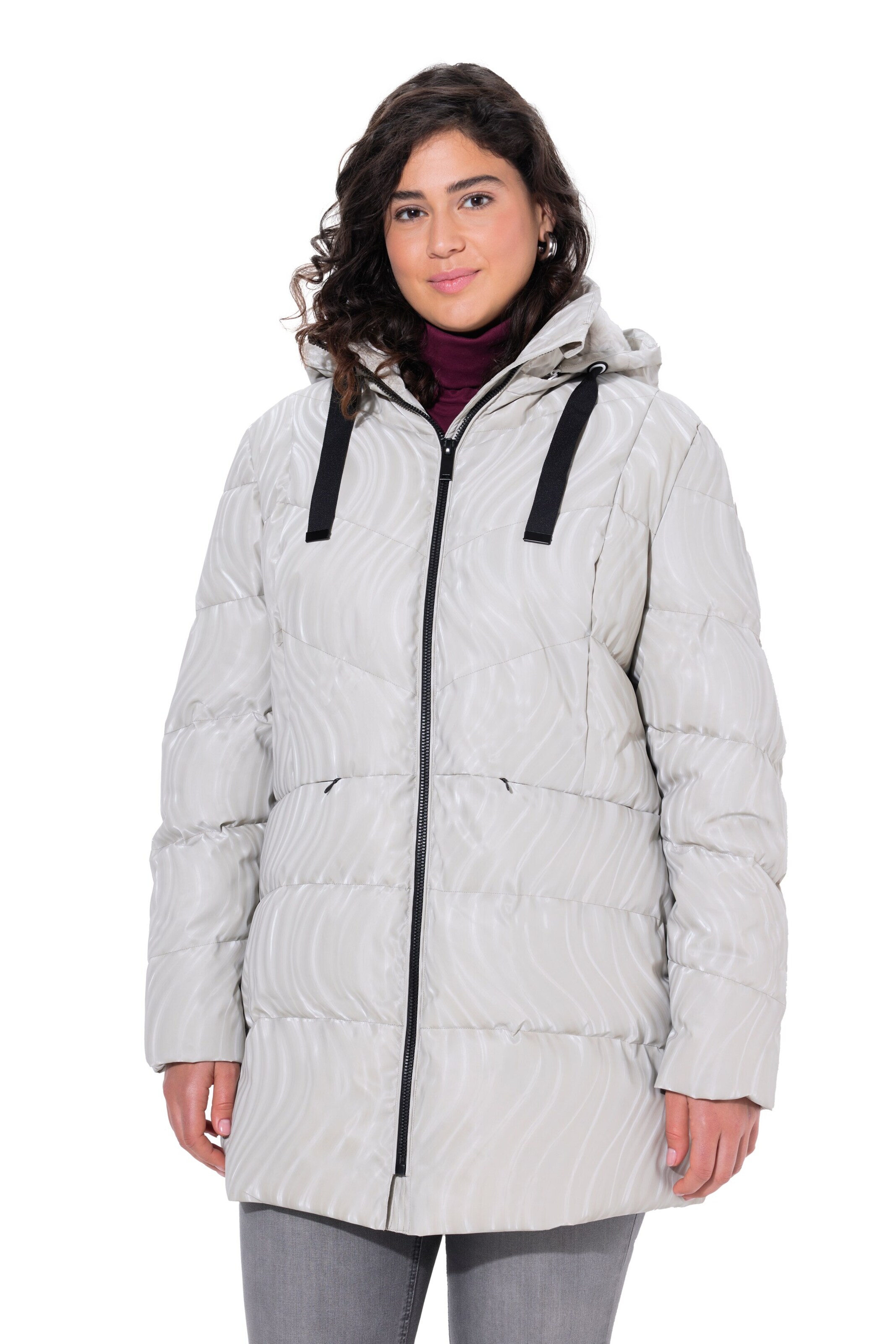 Ulla Popken Between-Season Jacket in White: front