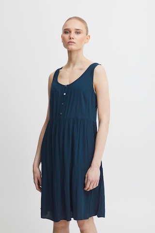 ICHI Summer Dress in Blue: front