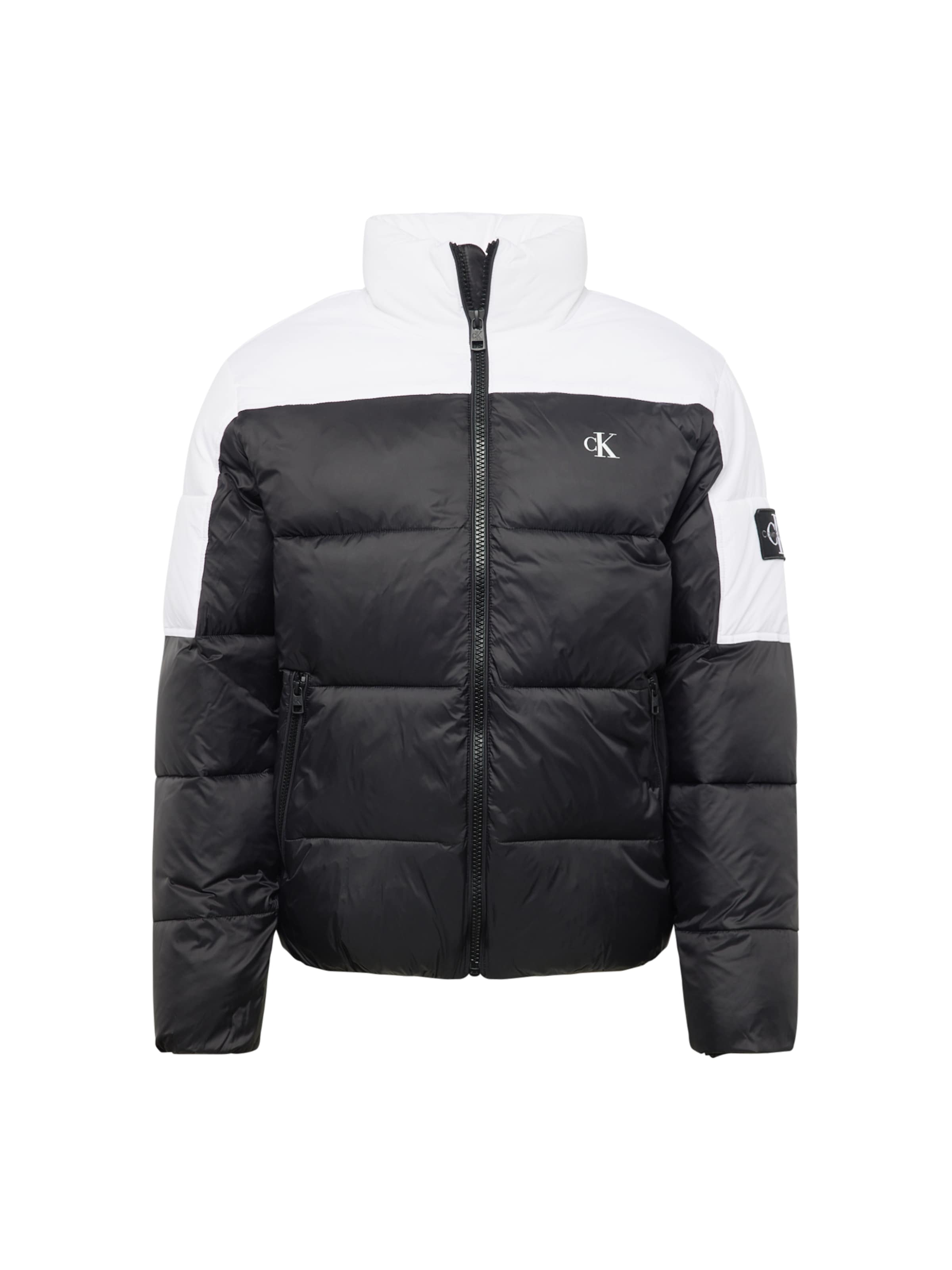 Calvin Klein Jeans Zimní bunda – černá: přední strana