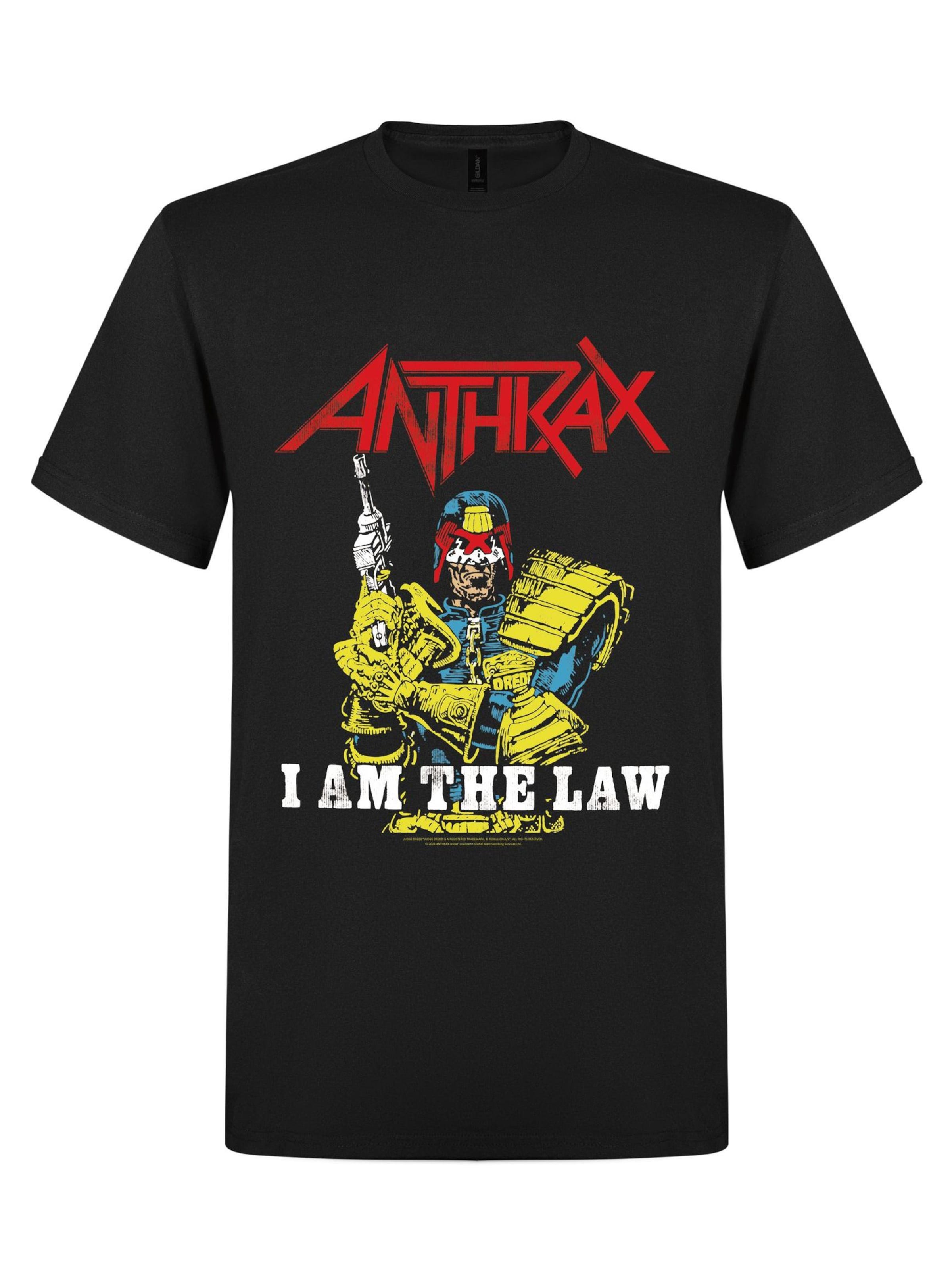 Rockshirts Shirt 'Anthrax I am The Law T-Shirt' in Black: front