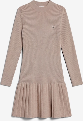Calvin Klein Jeans Gebreide jurk in Beige: voorkant