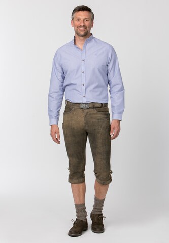 STOCKERPOINT Regular Fit Trachtenhemd 'Frederik' in Blau
