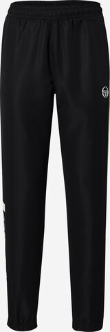 Sergio Tacchini Regular Workout Pants 'ALETTONE' in Black: front