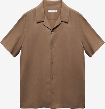 MANGO MAN Regular fit Overhemd 'Malaga' in Bruin: voorkant