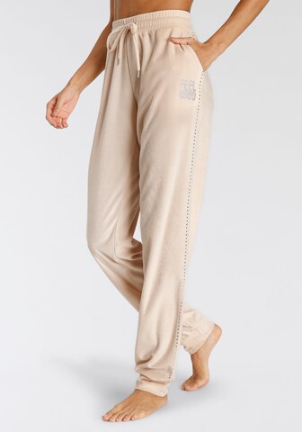 VIVANCE Spodnie od piżamy w kolorze beżowy