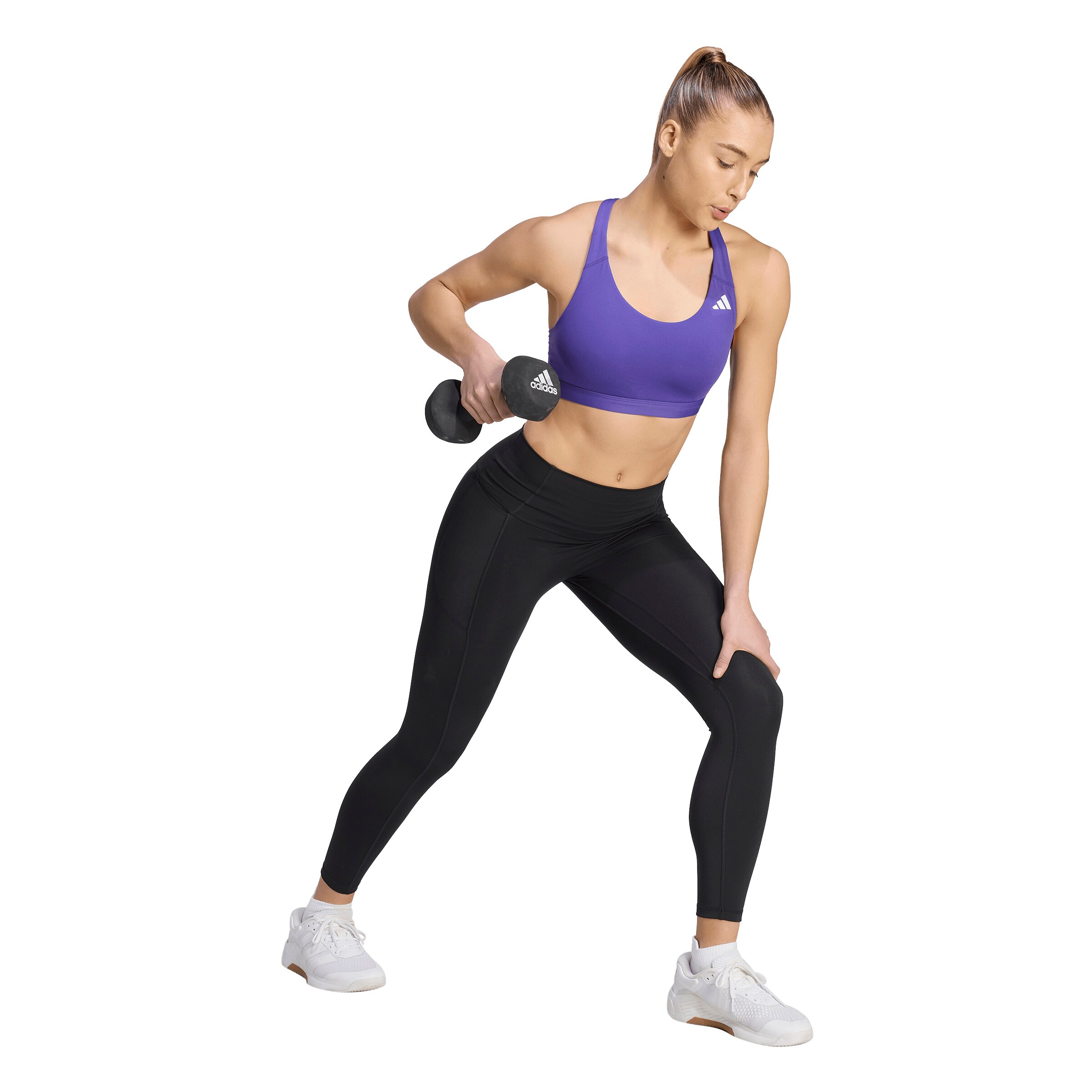 ADIDAS PERFORMANCE Korzetová Sportovní podprsenka 'OPTIME ESSENTIALS' – fialová