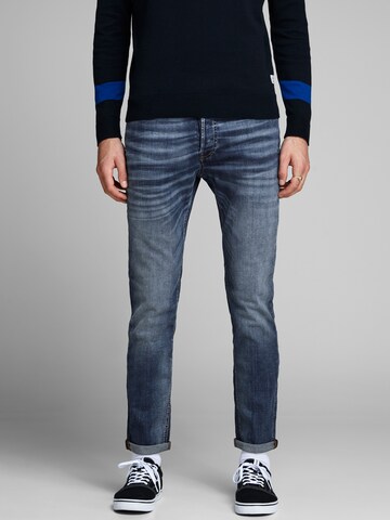 Coupe slim Jean 'JWHTIM JJORIGINAL' JACK & JONES en bleu : devant