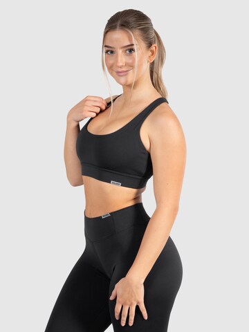 Smilodox Bustier Sport-BH 'Advance Pro' in Schwarz: predná strana