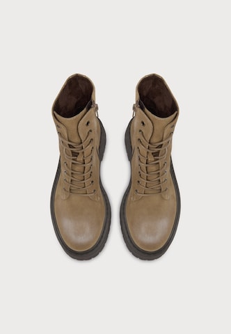 STEVE MADDEN Šněrovací kozačky 'Skylar' – hnědá: vrchní strana