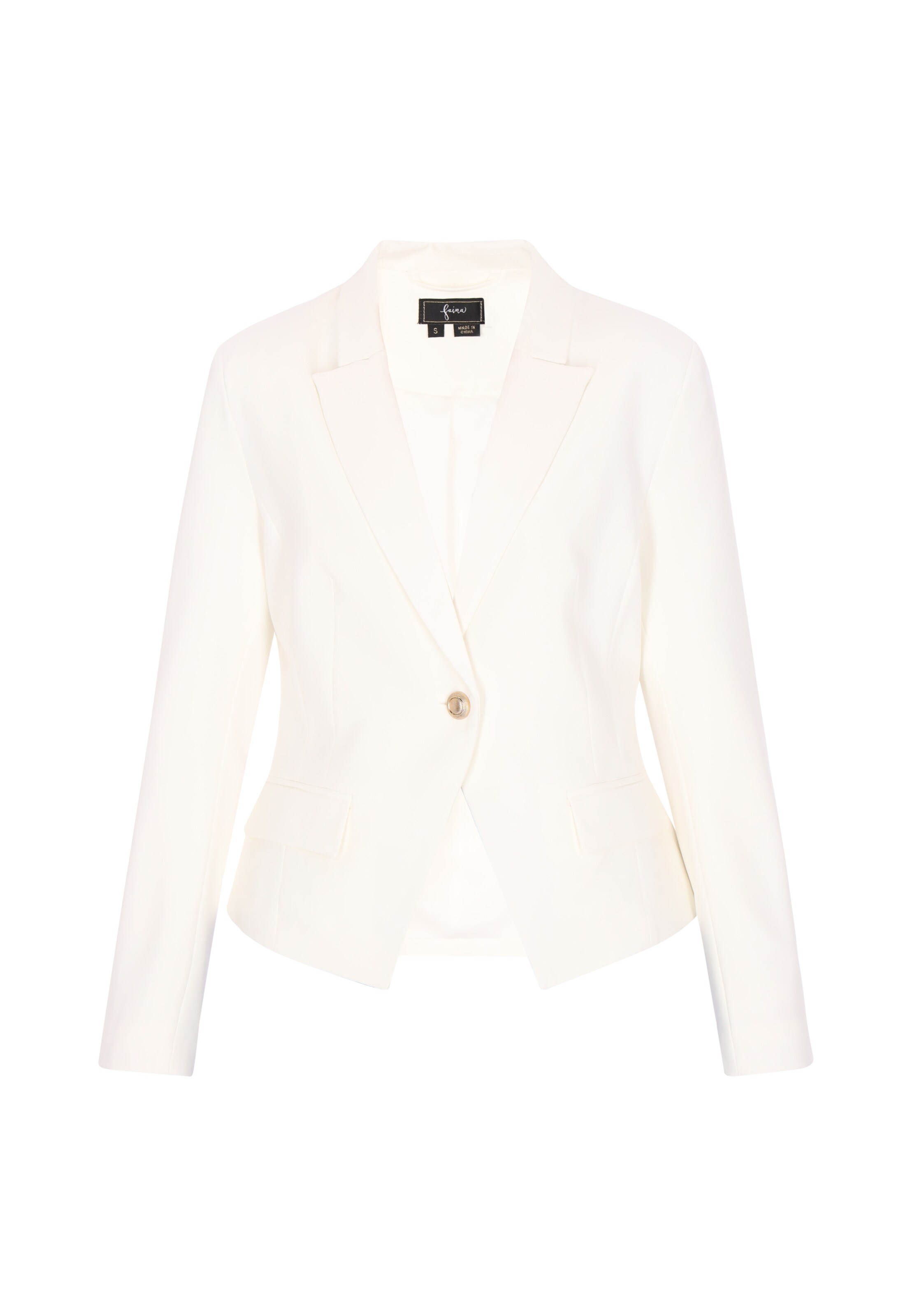 Blazer 'Festive' faina en blanc : devant
