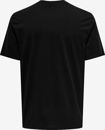 T-Shirt 'Levi' Only & Sons en noir