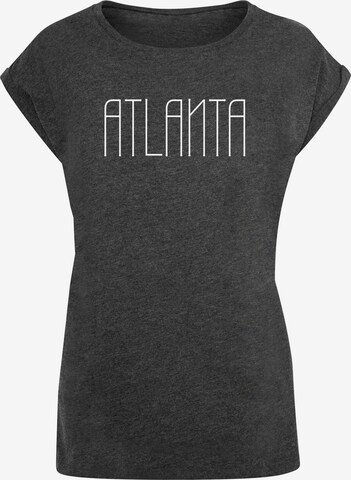 Merchcode Shirt 'Atlanta X' in Grijs: voorkant