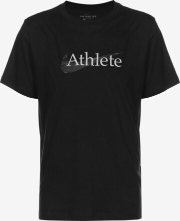 Coupe regular T-Shirt fonctionnel 'Athlete' NIKE en noir : devant
