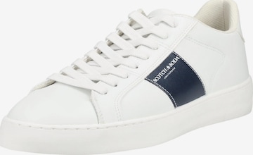 Baskets basses SCOTCH & SODA en blanc : devant