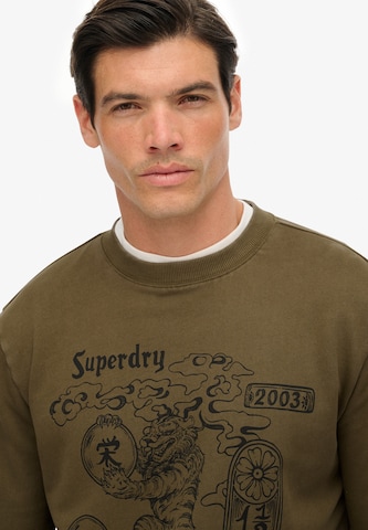 Superdry Sweatshirt 'Tokyo Narrative' in Groen