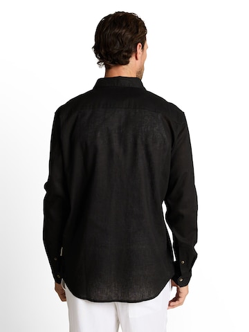 melns TOM TAILOR Standarta piegriezums Krekls