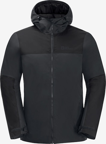 JACK WOLFSKIN Outdoorjacke 'JASPER' in Schwarz: predná strana