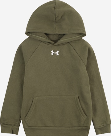 UNDER ARMOUR Urheilullinen collegepaita 'Rival' värissä vihreä: edessä