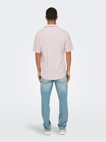 Only & Sons Regular fit Overhemd 'ONSLounge' in Lila
