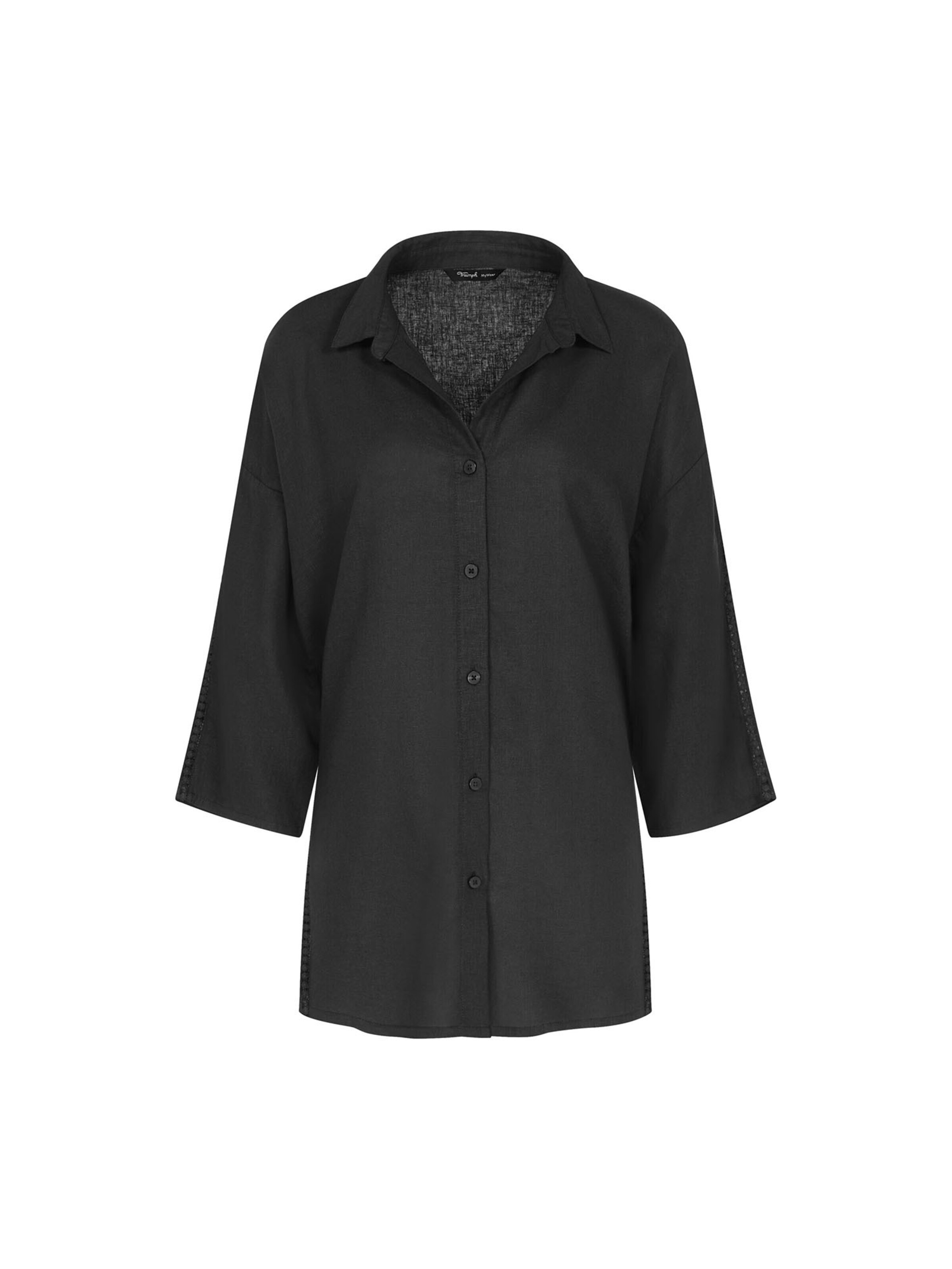 TRIUMPH Beach-Hemd ' Red Label Summer Wear ' in Schwarz: Vorderseite