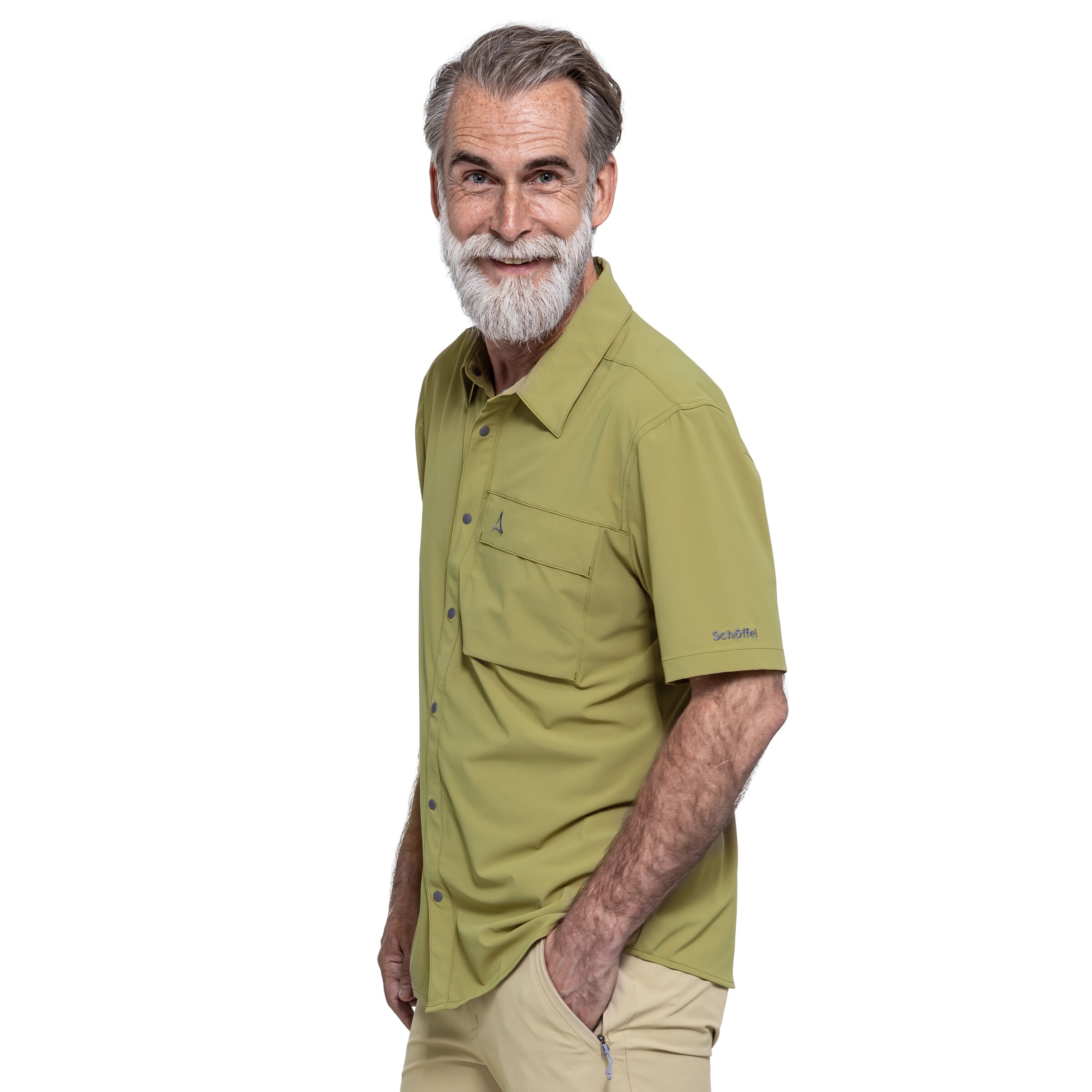 Schöffel Regular fit Athletic button up shirt 'Dooser' in Green