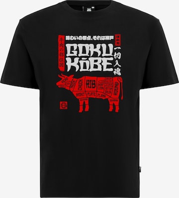 Oldskull T-Shirt 'Asian Kobe Beef' in Schwarz: Vorderseite