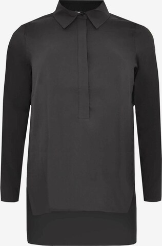 Yoek Blouse 'Button' in Black: front