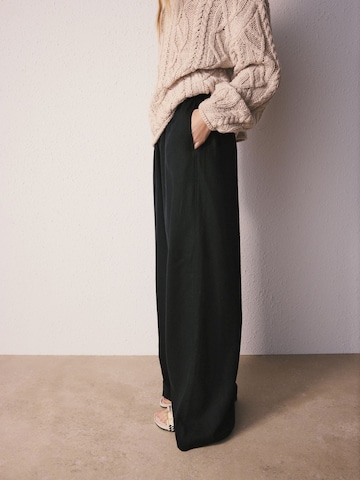 Wide Leg Pantalon Next en noir