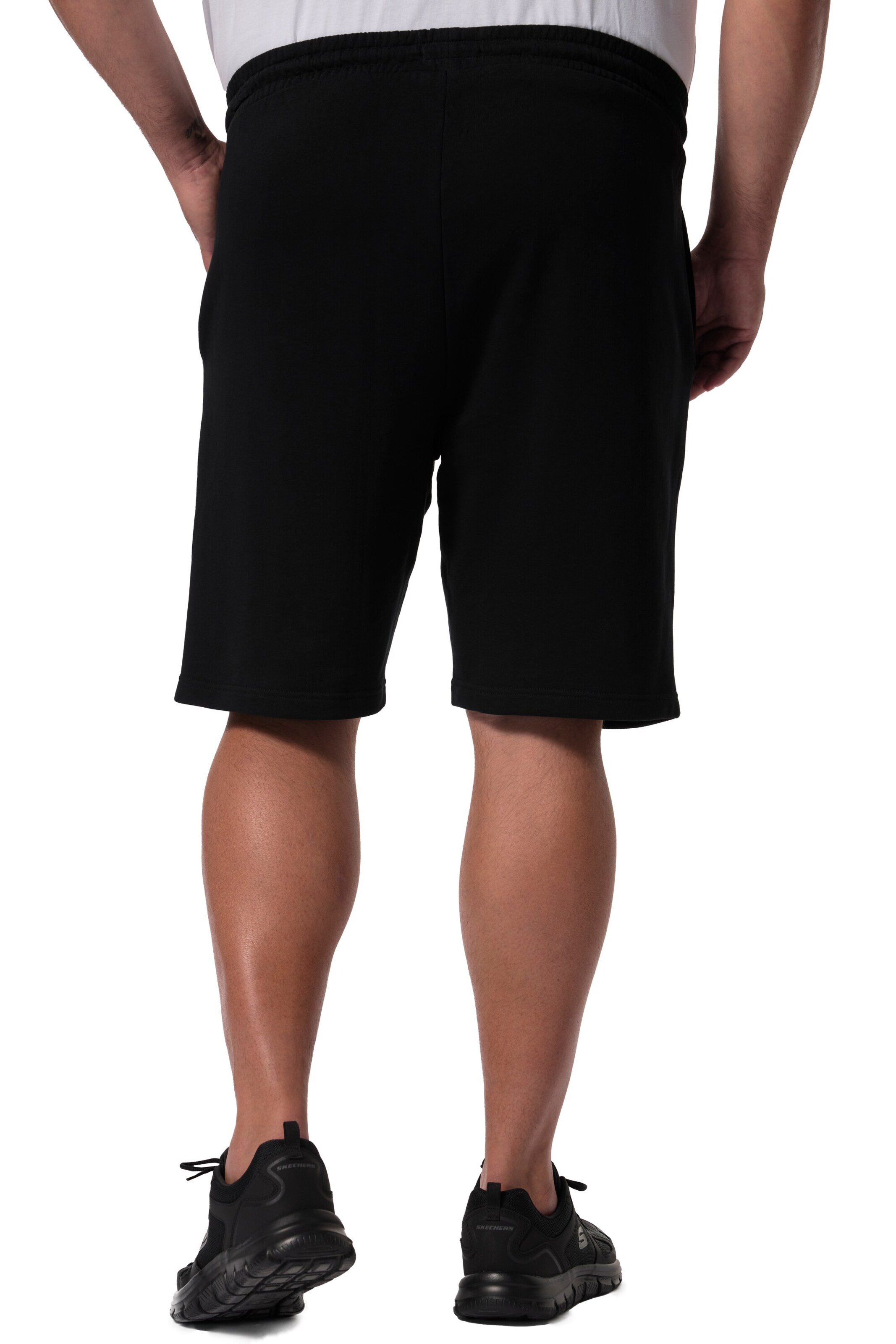 Men Plus Regular Trousers in Black