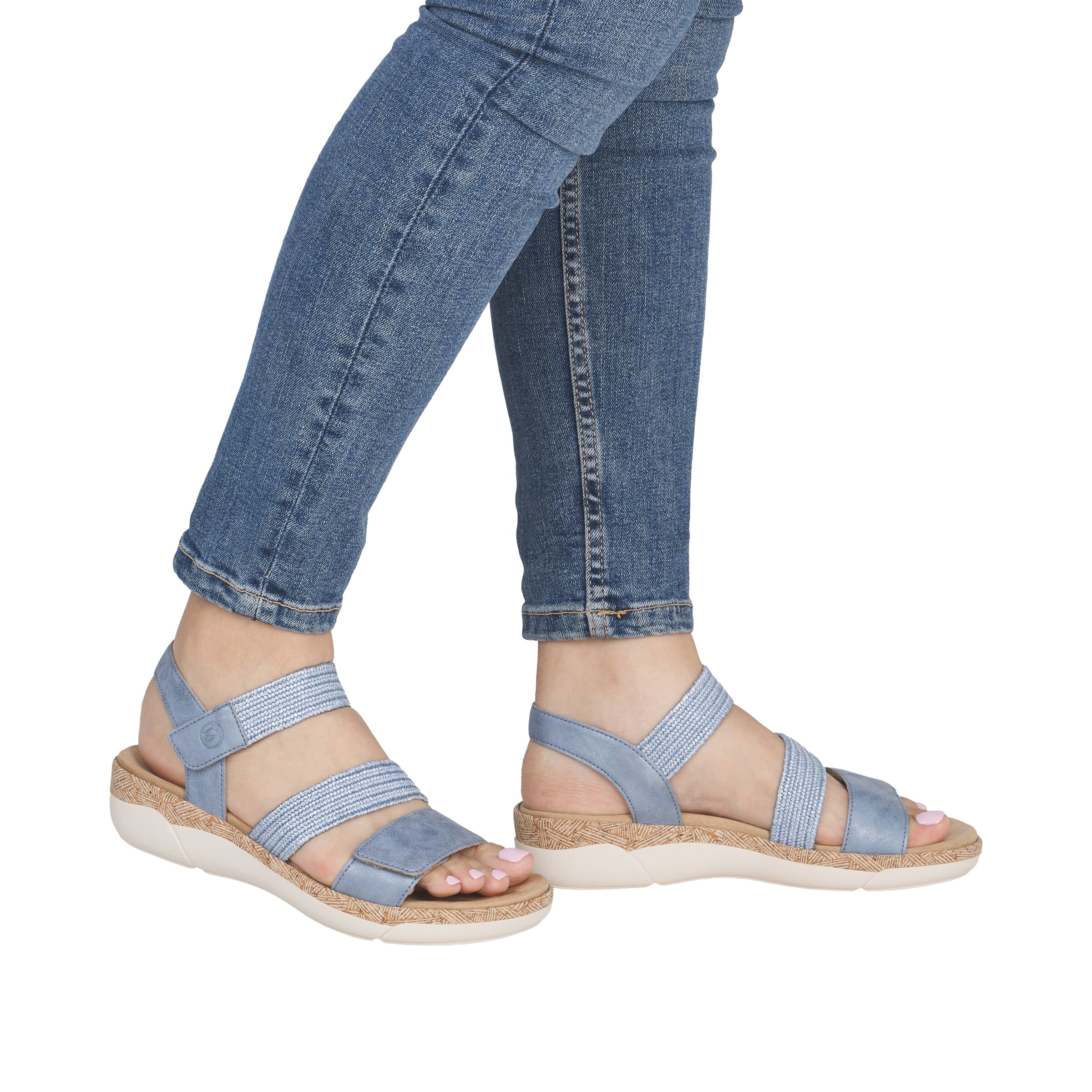 REMONTE Sandals in Blue: front