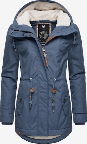 Ragwear Winter Jacket 'Monadis' in Blue: front